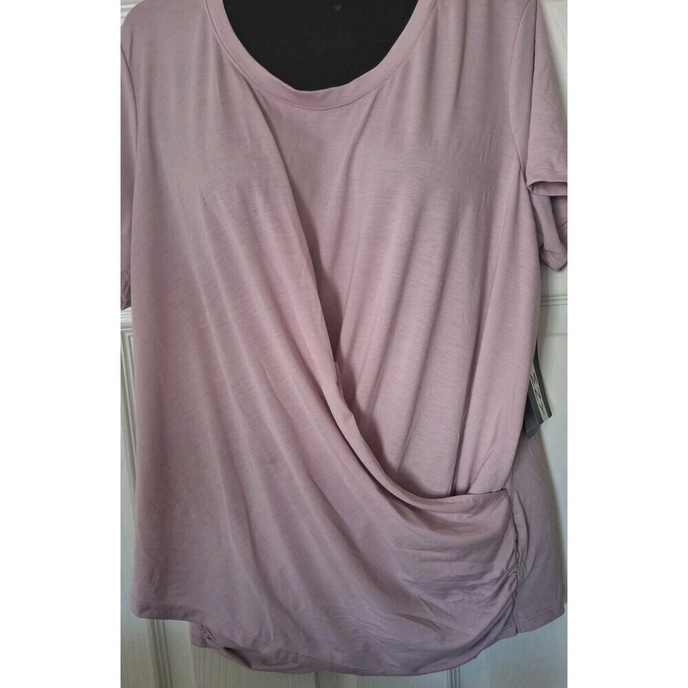 Marc New York Performance Top Shirt Size XL Lavender Plus Activewear Ruched New - Picture 5 of 8